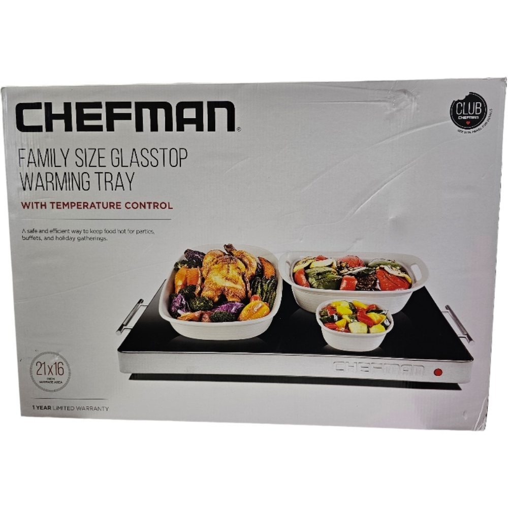 Chefman Family Size Glasstop Warming Tray